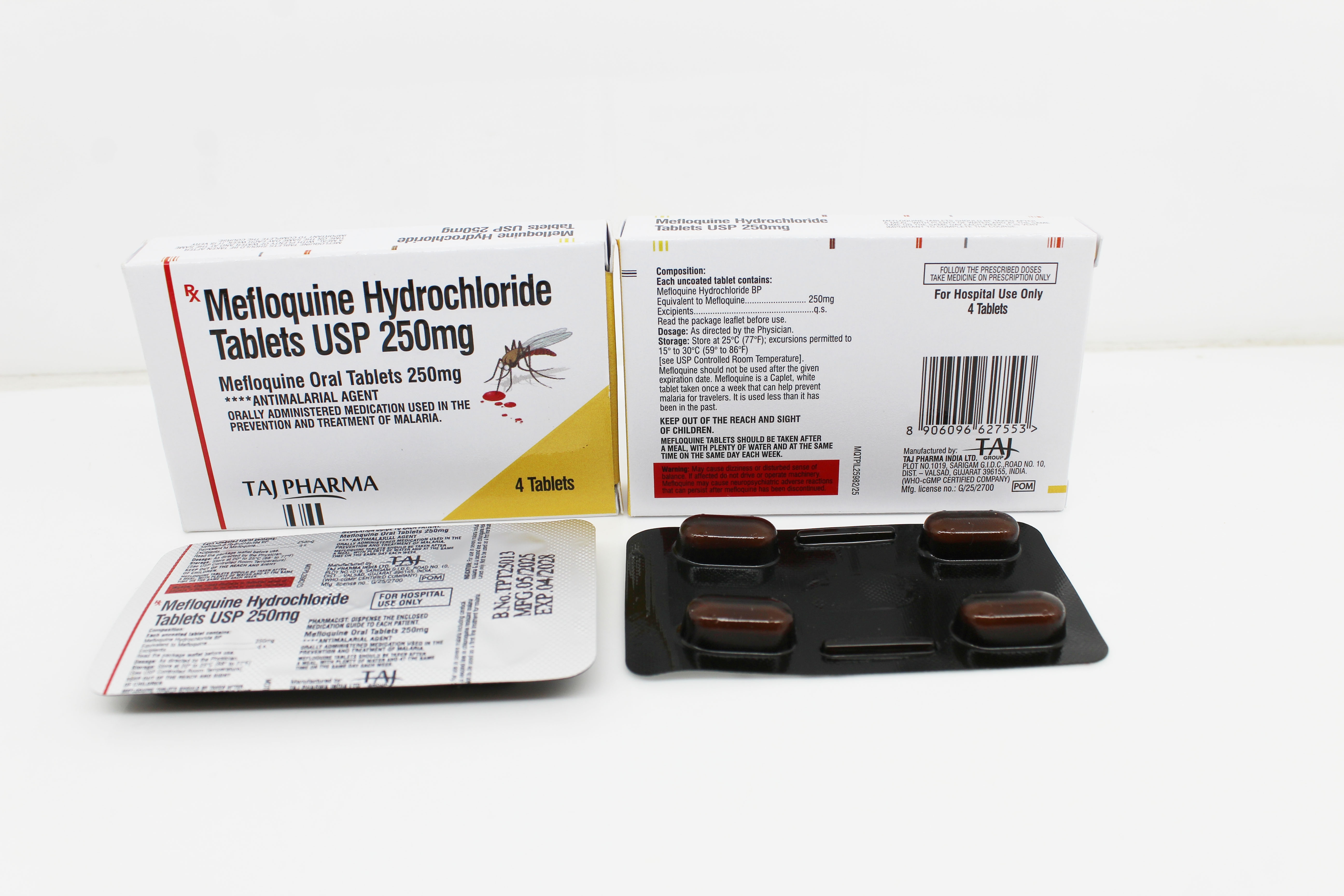 Mefloquine Hydrochloride Tablets 250mg Suppliers - Quality assured generic pharmaceutical suppliers for MOH and healthcare organizations by Taj Pharma